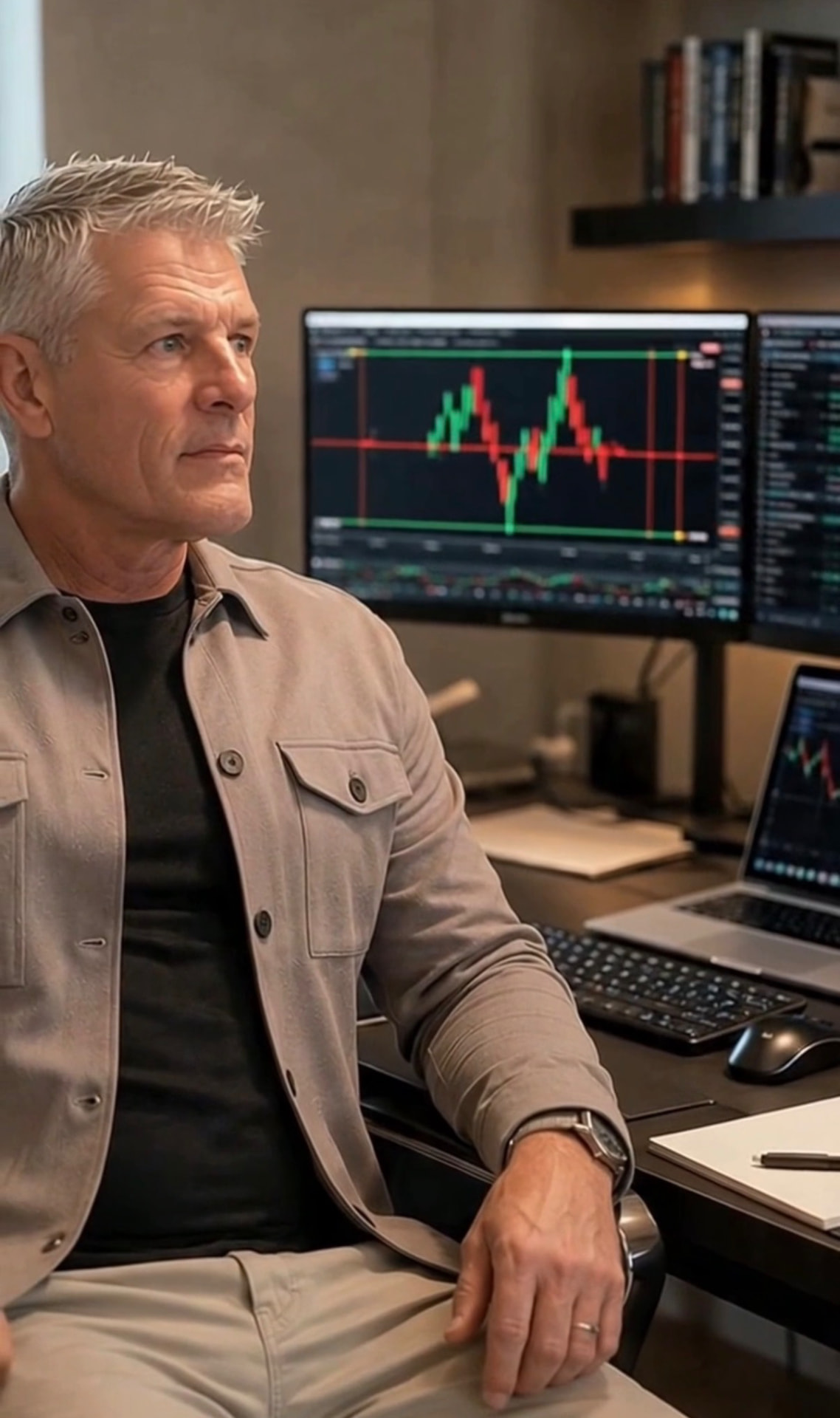 Ulf Carlsson at his trading workspace